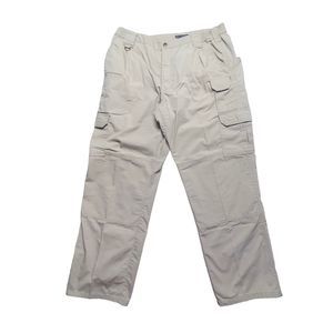 5.11 Tactical Series Pant Mens 40(38)x32 Khaki Tan RipStop Cargo Elastic Waist‎